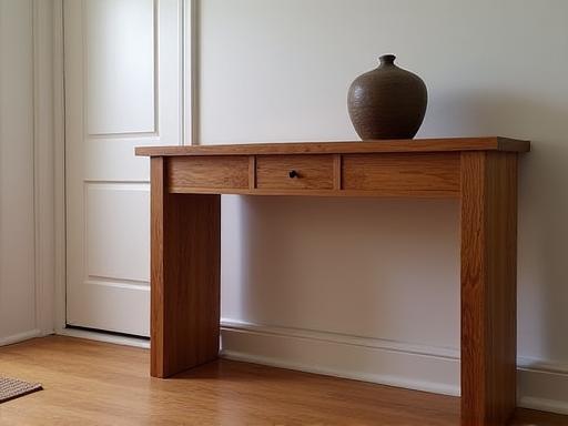 Handcrafted solid wood console table with unique design