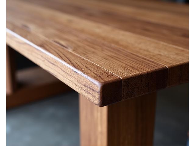 Bespoke dining table crafted from solid timber.